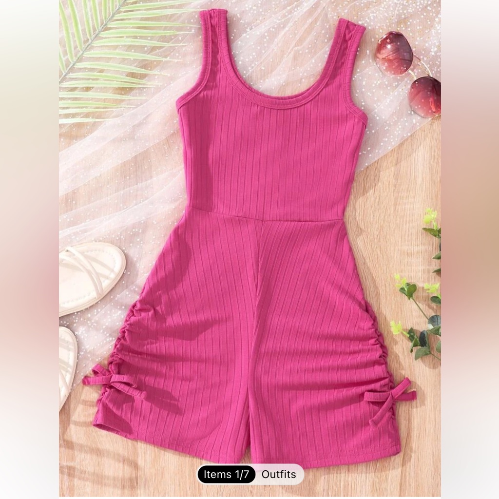 Free Shein - Toddler Girls Tank Top Romper